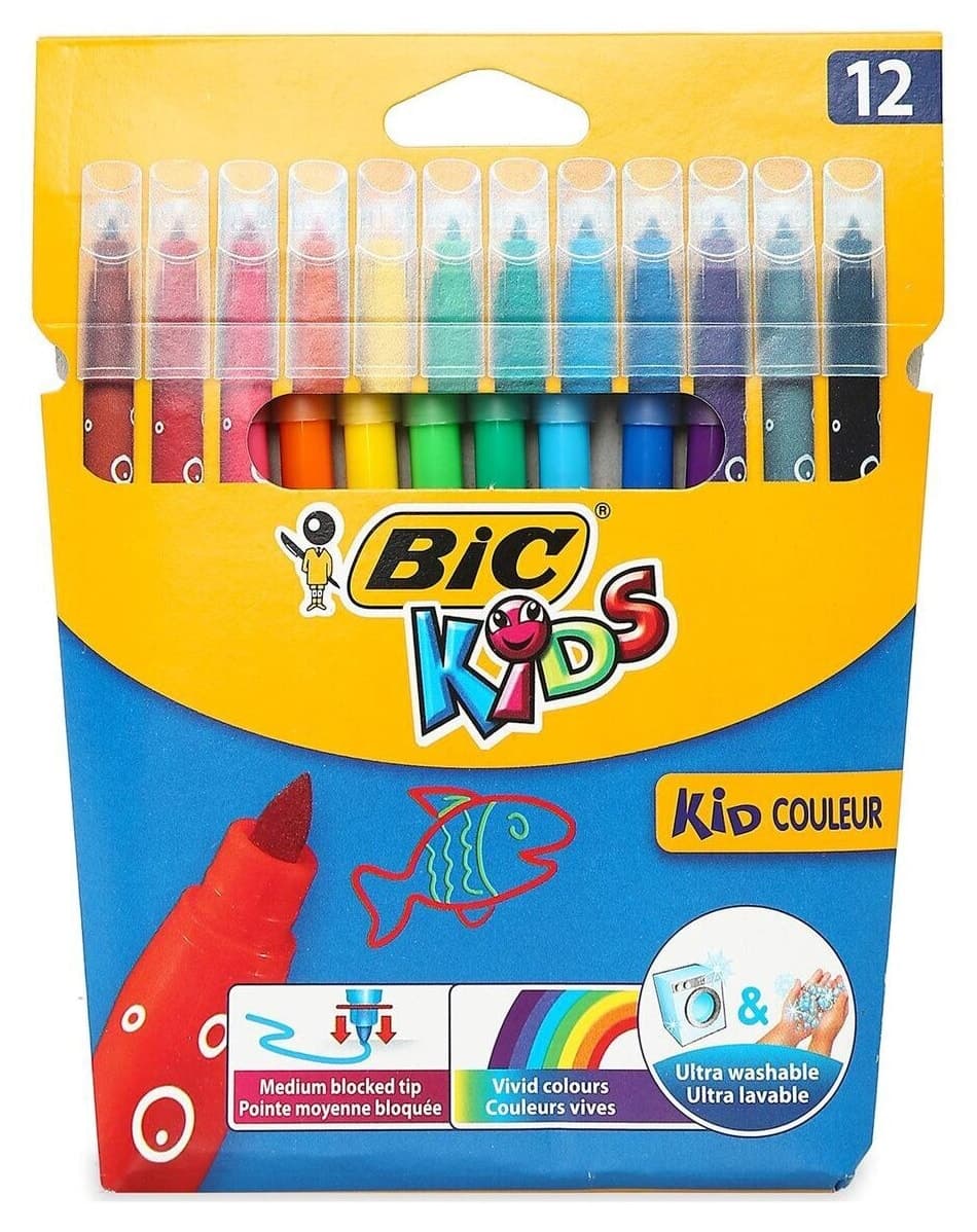 ماژیک کودک Bic Kid Couleur 12 رنگ مدل 9202932 ماژیک کودک Bic Kid Couleur 12 رنگ مدل 9202932