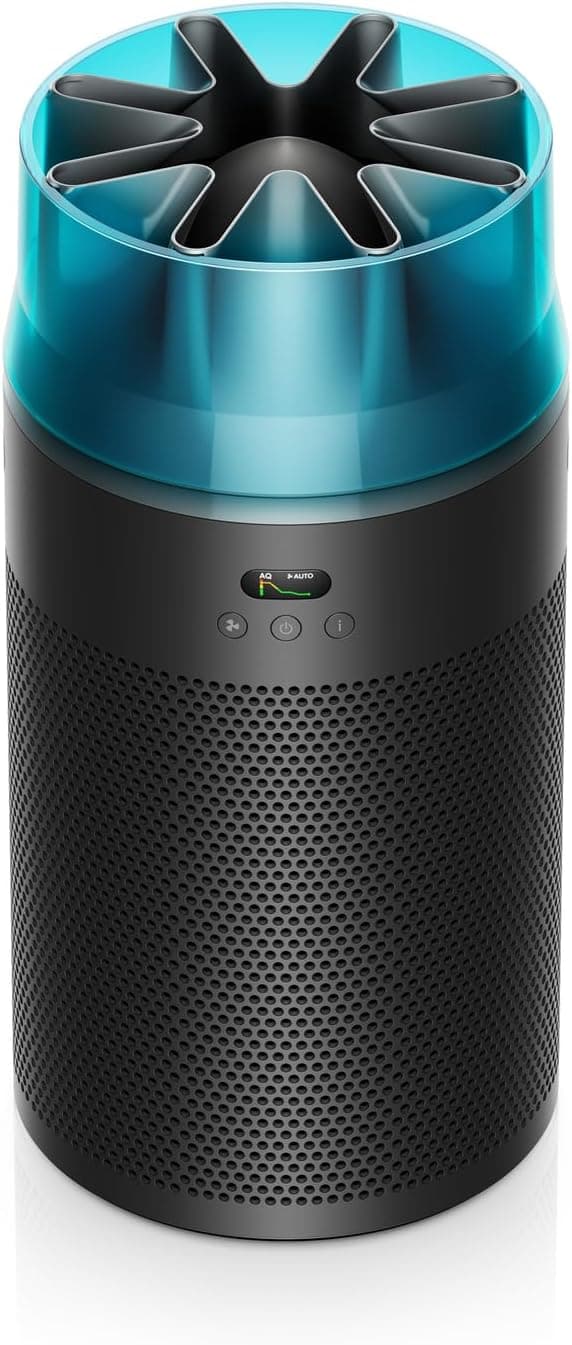 دستگاه تصفیه هوا Dyson فشرده مدل HushJet مشکی فیروزهای دستگاه تصفیه هوا Dyson فشرده مدل HushJet مشکی فیروزهای
