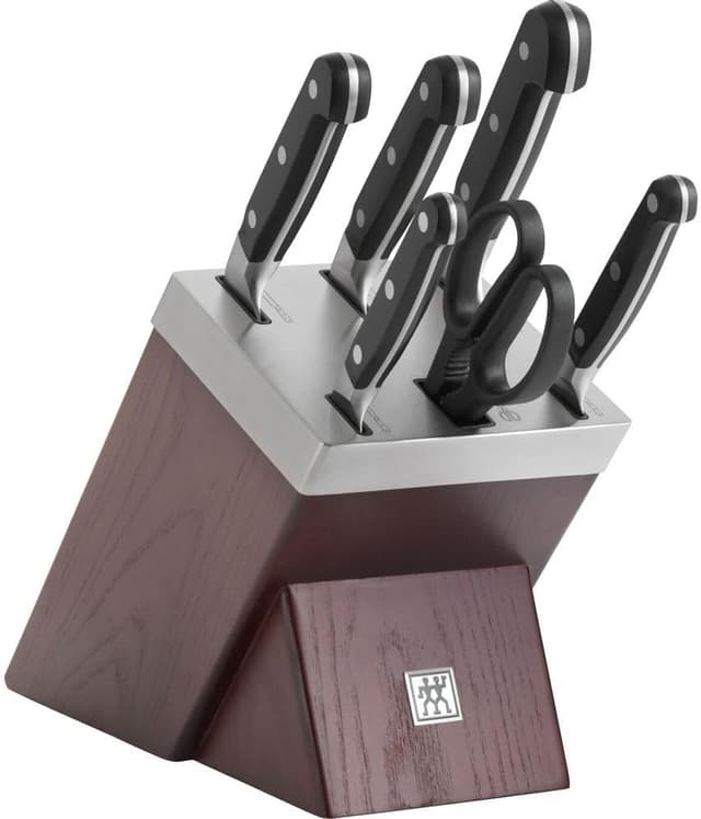 ست چاقوی 7 تکه ZWILLING با بلوک خودتیزشونده، چوب طبیعی و نقرهای ست چاقوی 7 تکه ZWILLING با بلوک خودتیزشونده، چوب طبیعی و نقرهای