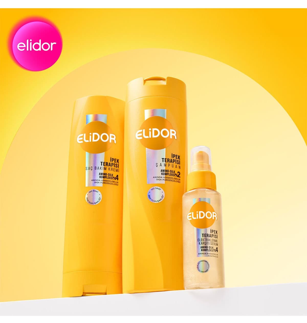 شامپو زنانه Elidor درمان ابریشم 400 ml x3 شامپو زنانه Elidor درمان ابریشم 400 ml x3