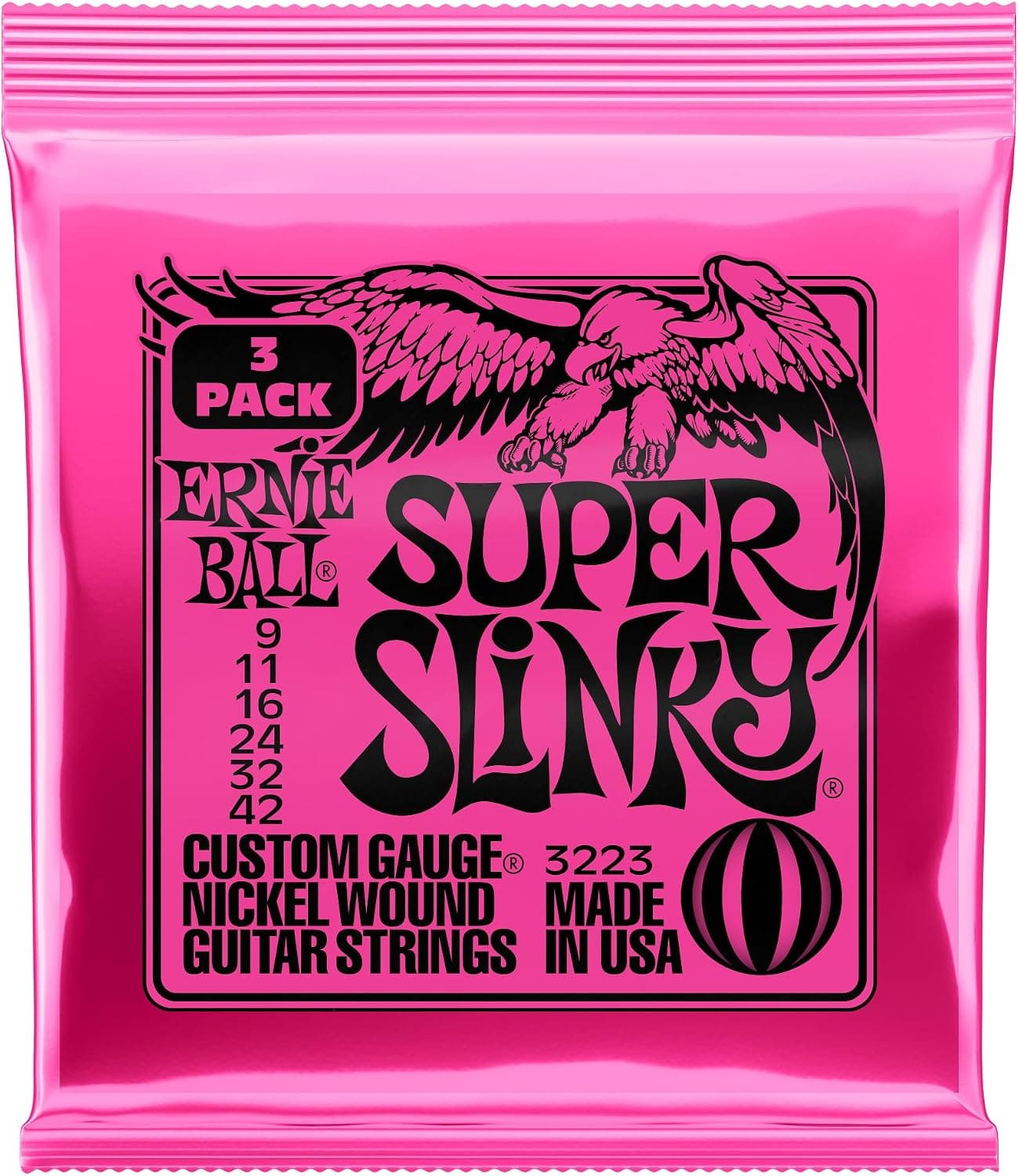سیم گیتار الکتریک Ernie Ball Super Slinky 09-42 مدل P02223 سیم گیتار الکتریک Ernie Ball Super Slinky 09-42 مدل P02223