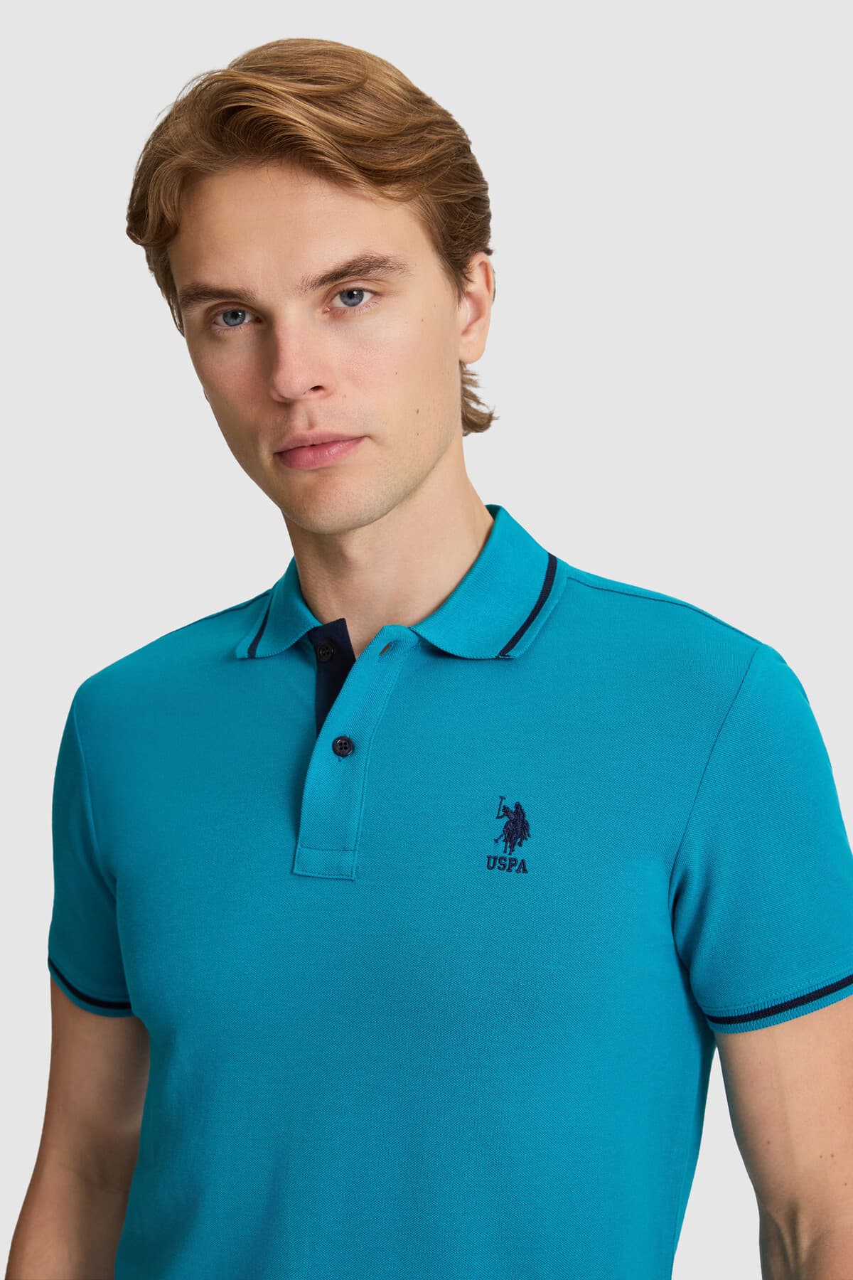 تیشرت مردانه U.S. Polo Assn. یقه پولو اسلیم فیت پترولی مدل 50326975-VR102 تیشرت مردانه U.S. Polo Assn. یقه پولو اسلیم فیت پترولی مدل 50326975-VR102