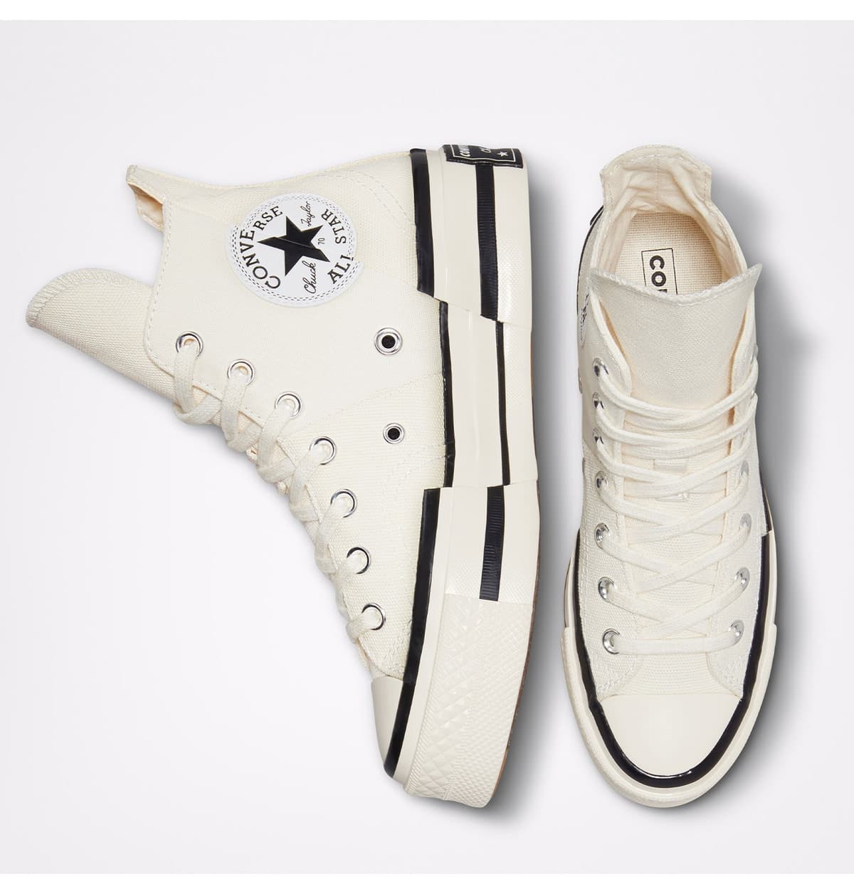 کفش اسنیکر یونیسکس Converse کانواس سفید مدل Chuck 70 Plus کفش اسنیکر یونیسکس Converse کانواس سفید مدل Chuck 70 Plus