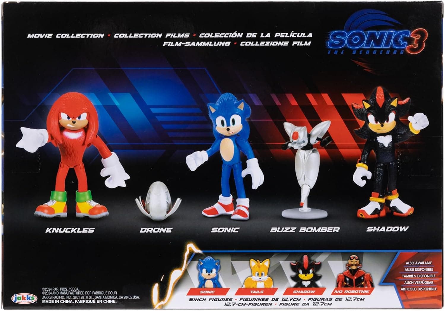 فیگور اکشن چندتایی Sonic The Hedgehog از فیلم Sonic 3، 2.5 اینچی فیگور اکشن چندتایی Sonic The Hedgehog از فیلم Sonic 3، 2.5 اینچی
