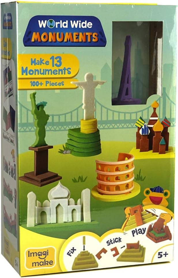 پازل سهبعدی آموزشی کودکان Imagimake Mapology ساخت 13 مدل مینیاتوری از بناهای دیدنی جهان 5 تا 9 سال پازل سهبعدی آموزشی کودکان Imagimake Mapology ساخت 13 مدل مینیاتوری از بناهای دیدنی جهان 5 تا 9 سال
