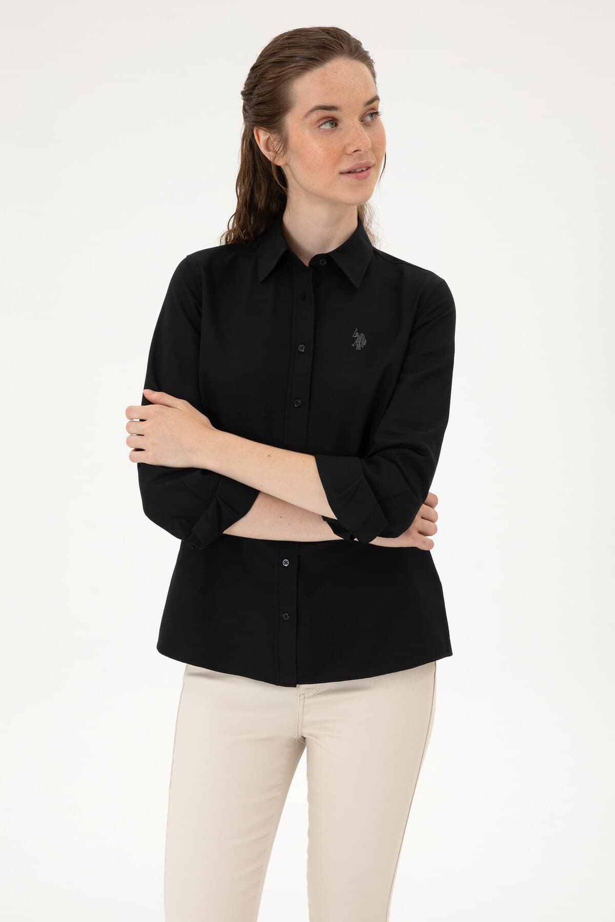 پیراهن زنانه U.S. Polo Assn. مشکی آستین بلند بیسیک مدل 50316711-VR046 پیراهن زنانه U.S. Polo Assn. مشکی آستین بلند بیسیک مدل 50316711-VR046