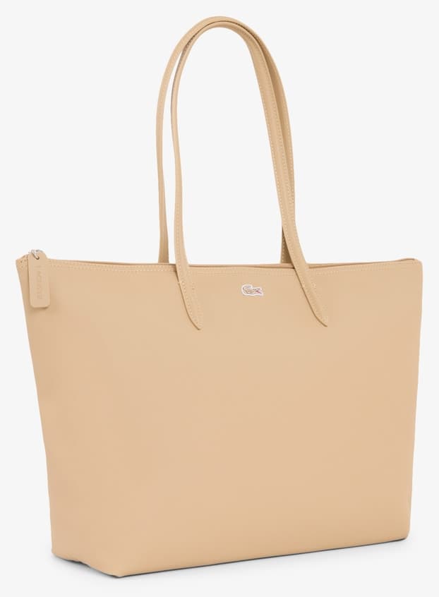 کیف دوشی زنانه Lacoste بژ بزرگ مدل L.12.12 کیف دوشی زنانه Lacoste بژ بزرگ مدل L.12.12