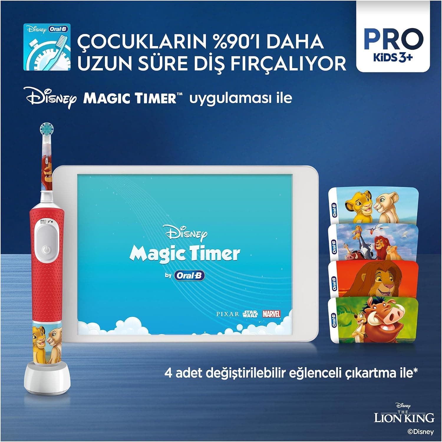 مسواک شارژی کودک Oral-B Pro Kids The Lion King مسواک شارژی کودک Oral-B Pro Kids The Lion King