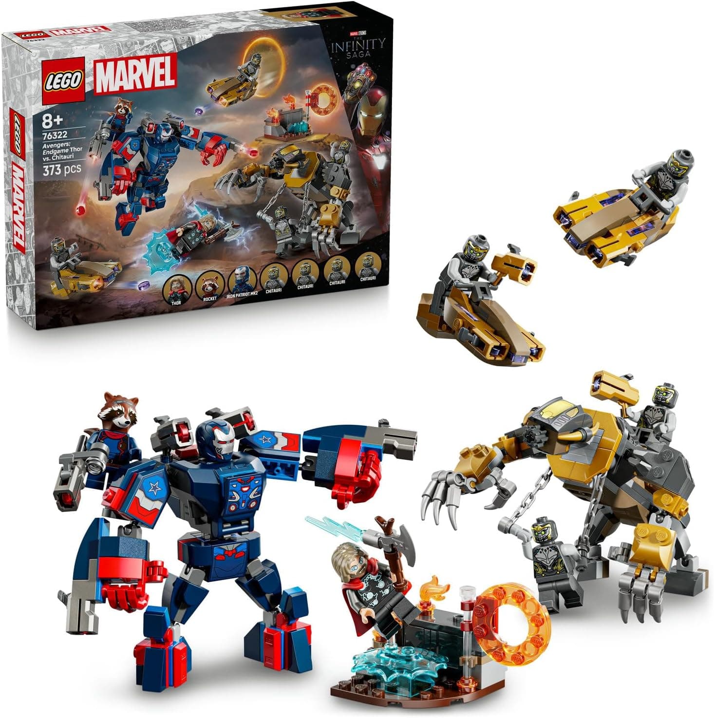لگو Marvel Avengers Endgame Thor در برابر Chitauri مدل 76322 لگو Marvel Avengers Endgame Thor در برابر Chitauri مدل 76322