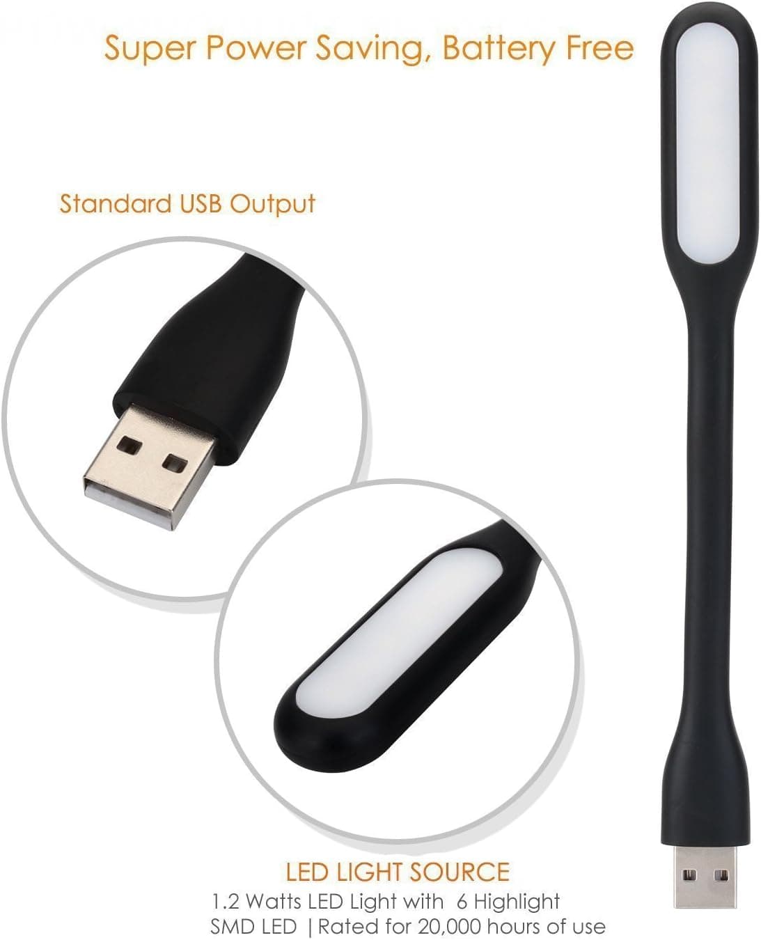 چراغ LED USB مینی MaiJin بسته 3 عددی انعطافپذیر برای کیبورد لپتاپ و پاوربانک مشکی چراغ LED USB مینی MaiJin بسته 3 عددی انعطافپذیر برای کیبورد لپتاپ و پاوربانک مشکی