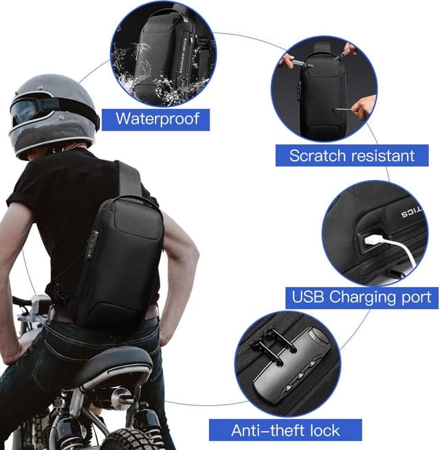 کیف دوشی مردانه BANGE ضدآب مدل Sling Bag کیف دوشی مردانه BANGE ضدآب مدل Sling Bag