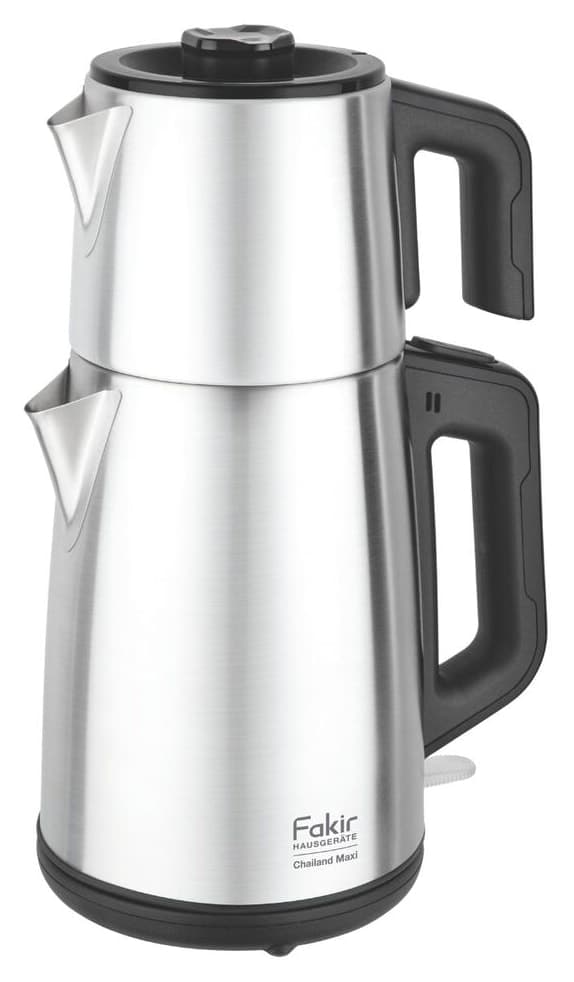 چایساز Fakir Chailand Maxi XXL استیل 1650W با مخزن آب 2L و قوری 1.45L، خاموشی خودکار چایساز Fakir Chailand Maxi XXL استیل 1650W با مخزن آب 2L و قوری 1.45L، خاموشی خودکار