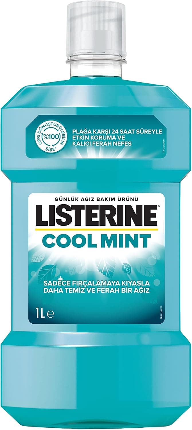 دهانشویه Listerine با طعم نعناع خنک 1000 ml دهانشویه Listerine با طعم نعناع خنک 1000 ml