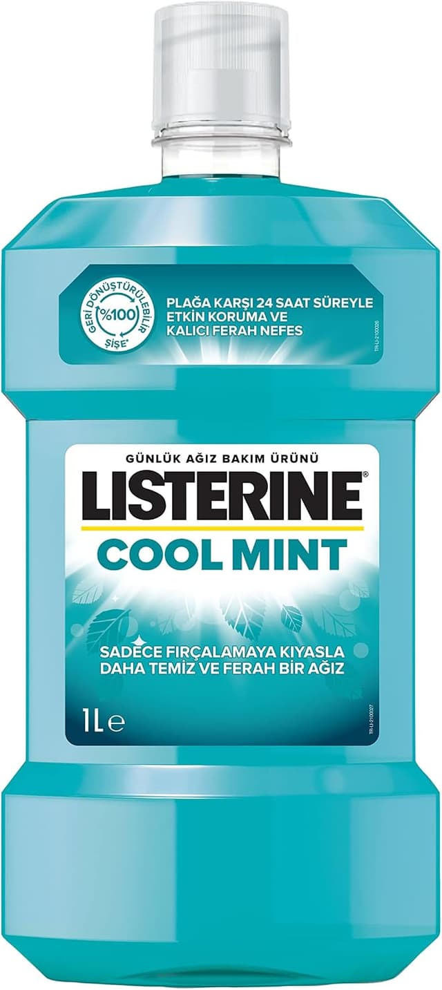 دهانشویه Listerine با طعم نعناع خنک 1000 ml دهانشویه Listerine با طعم نعناع خنک 1000 ml
