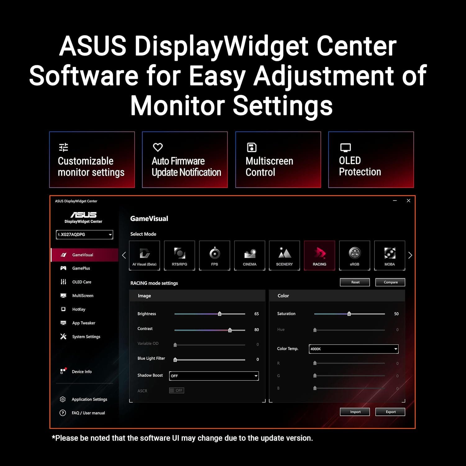مانیتور گیمینگ ASUS 27 اینچ 1440p 280Hz OLED QD-OLED مدل ROG Strix XG27ACDMS مانیتور گیمینگ ASUS 27 اینچ 1440p 280Hz OLED QD-OLED مدل ROG Strix XG27ACDMS
