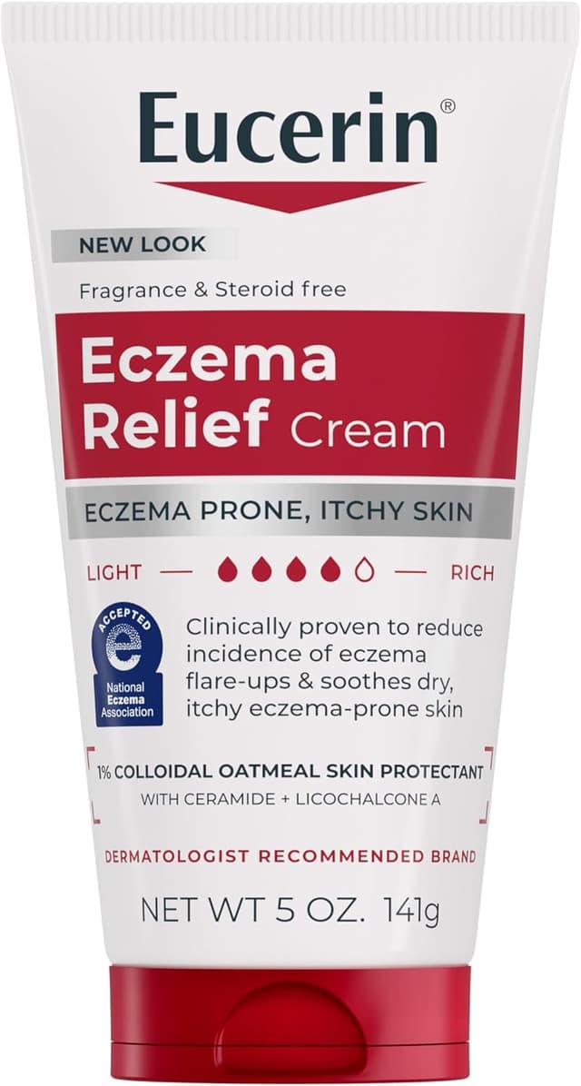 کرم بدن Eucerin مدل Eczema Relief حجم 5 اونس کرم بدن Eucerin مدل Eczema Relief حجم 5 اونس