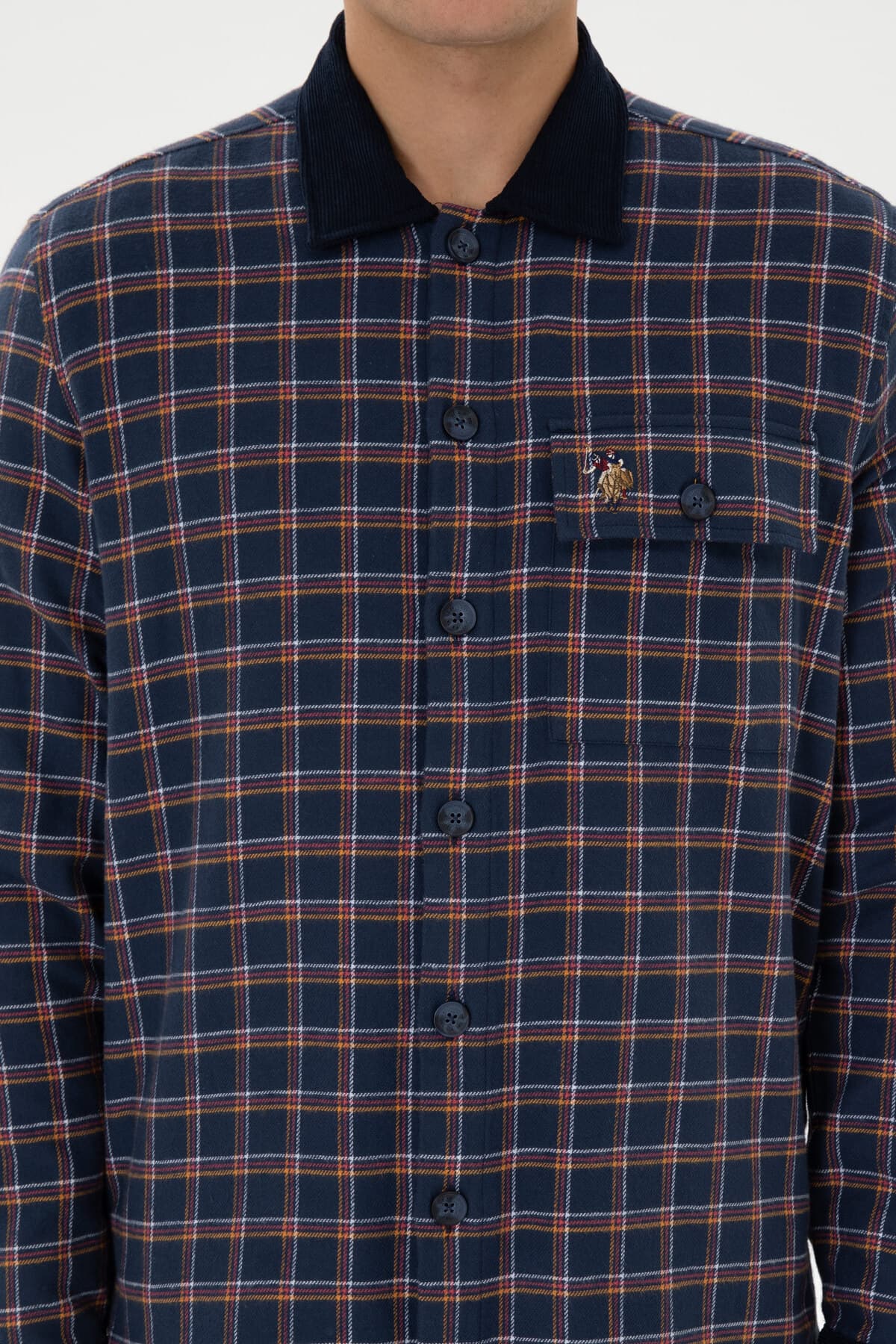 پیراهن مردانه U.S. Polo Assn. آستین بلند سرمهای چهارخانه جیبدار مدل 50316574-VR033 پیراهن مردانه U.S. Polo Assn. آستین بلند سرمهای چهارخانه جیبدار مدل 50316574-VR033