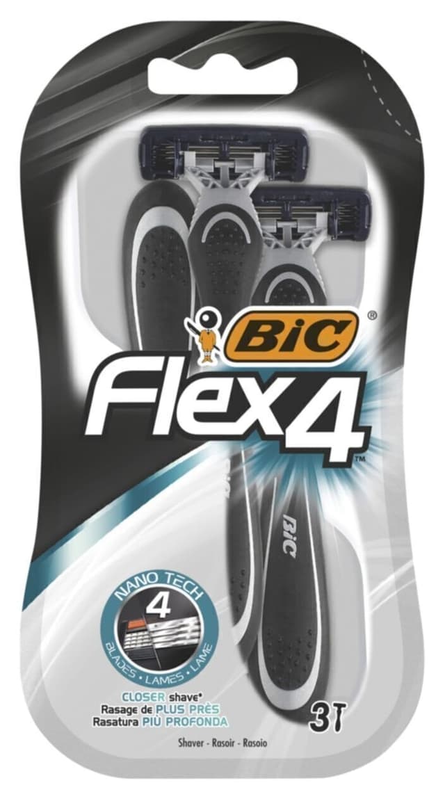تیغ اصلاح Bic چهارتیغه Flex 4 بسته 3 عددی تیغ اصلاح Bic چهارتیغه Flex 4 بسته 3 عددی