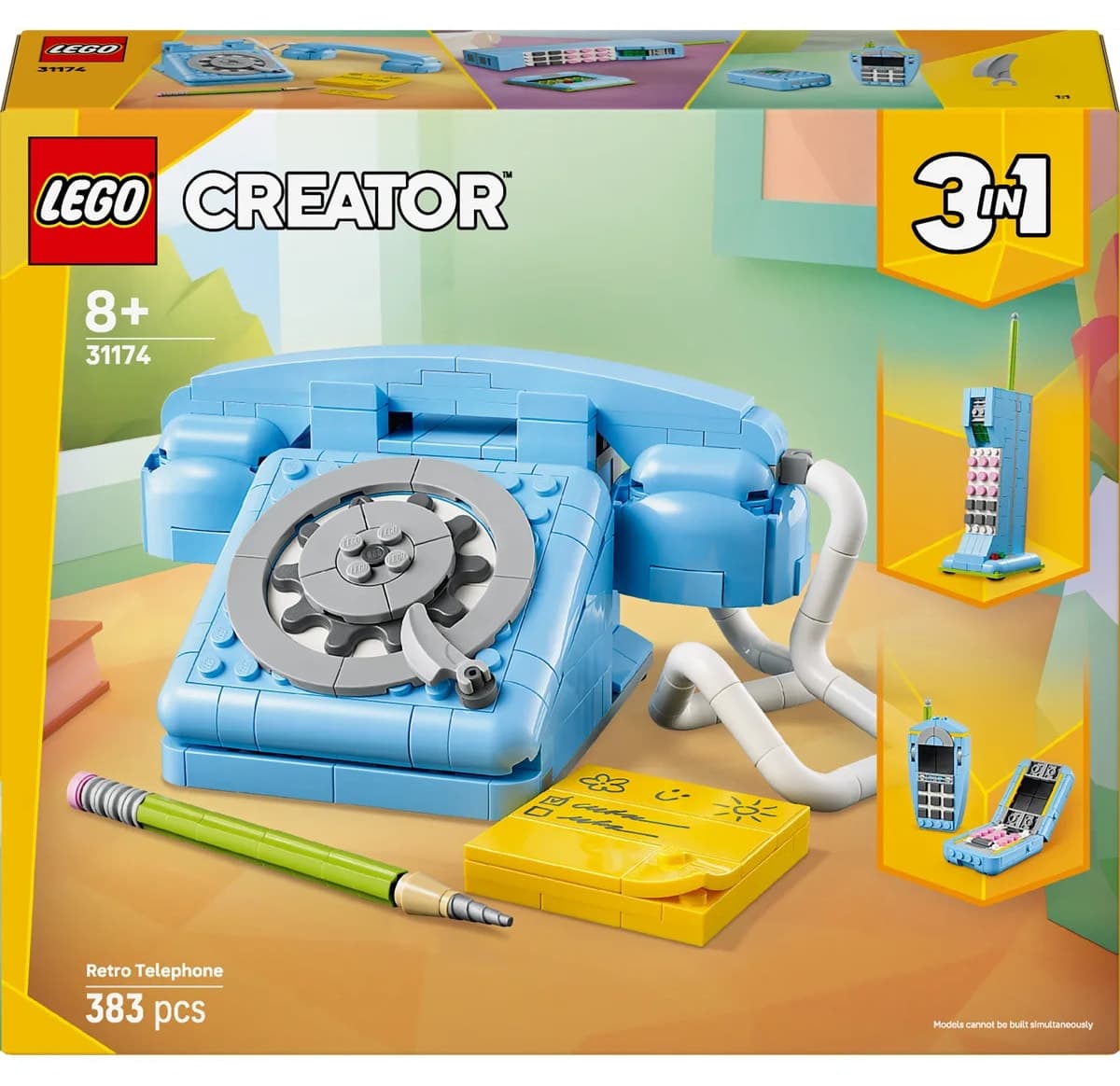 لگو Creator ۳ در ۱ تلفن رترو مدل 31174 ۳۸۳ قطعه لگو Creator ۳ در ۱ تلفن رترو مدل 31174 ۳۸۳ قطعه