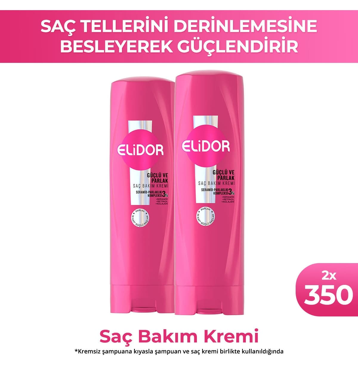 کرم مراقبت مو Elidor قوی و درخشان 350 ml x2 کرم مراقبت مو Elidor قوی و درخشان 350 ml x2