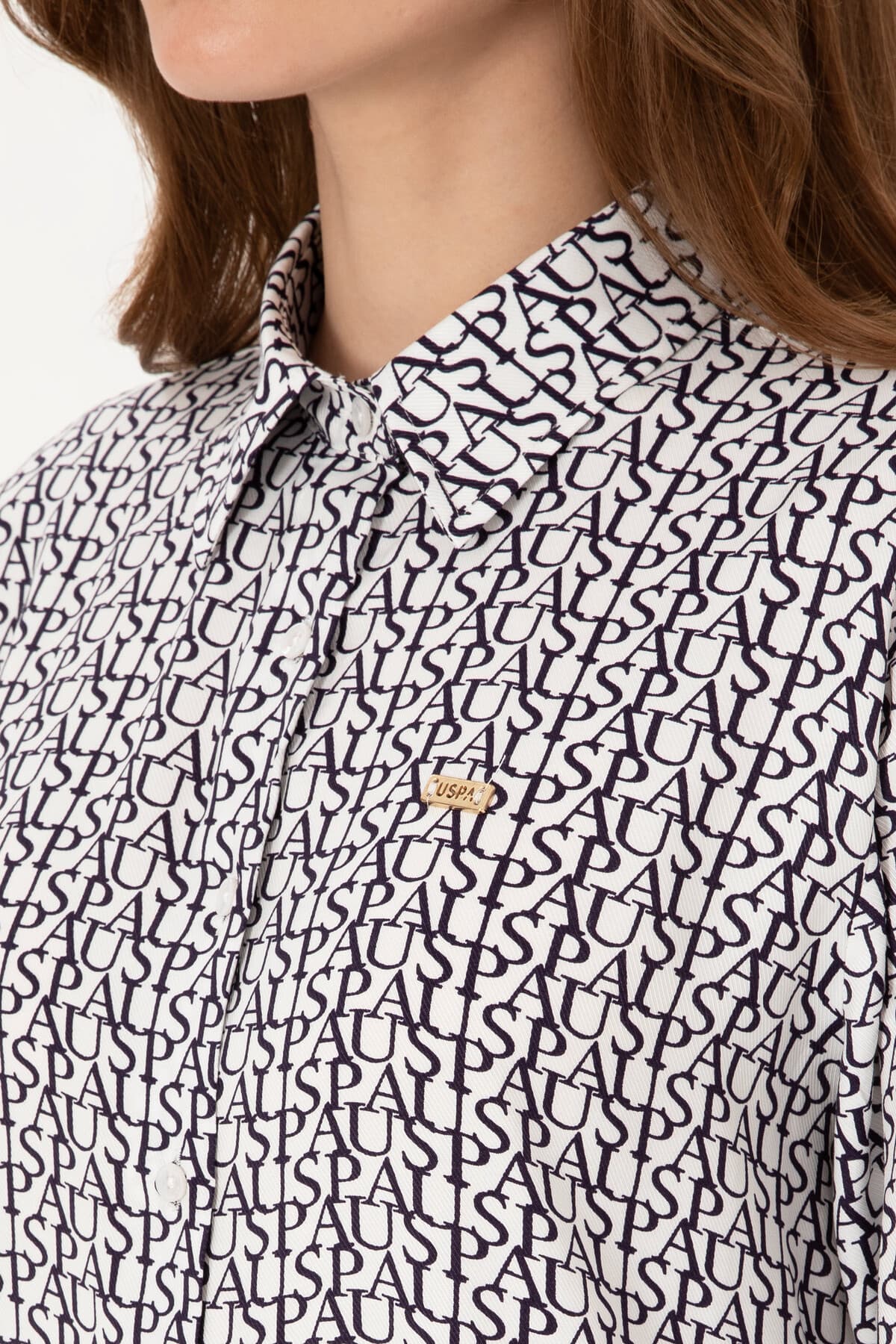 پیراهن زنانه آستینبلند سفید U.S. Polo Assn. مدل 50316415-VR013 پیراهن زنانه آستینبلند سفید U.S. Polo Assn. مدل 50316415-VR013