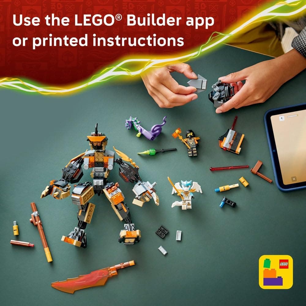 لگو NINJAGO Cole's Mission Mech & Dragon Zane مدل 71854 لگو NINJAGO Cole's Mission Mech & Dragon Zane مدل 71854