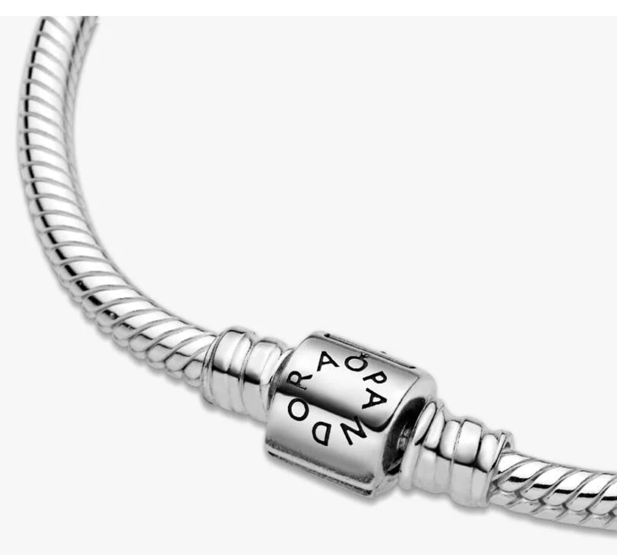 دستبند زنانه Pandora Moments نقره 925 زنجیر مار کلیپسی استوانهای سازگار با چارم دستبند زنانه Pandora Moments نقره 925 زنجیر مار کلیپسی استوانهای سازگار با چارم