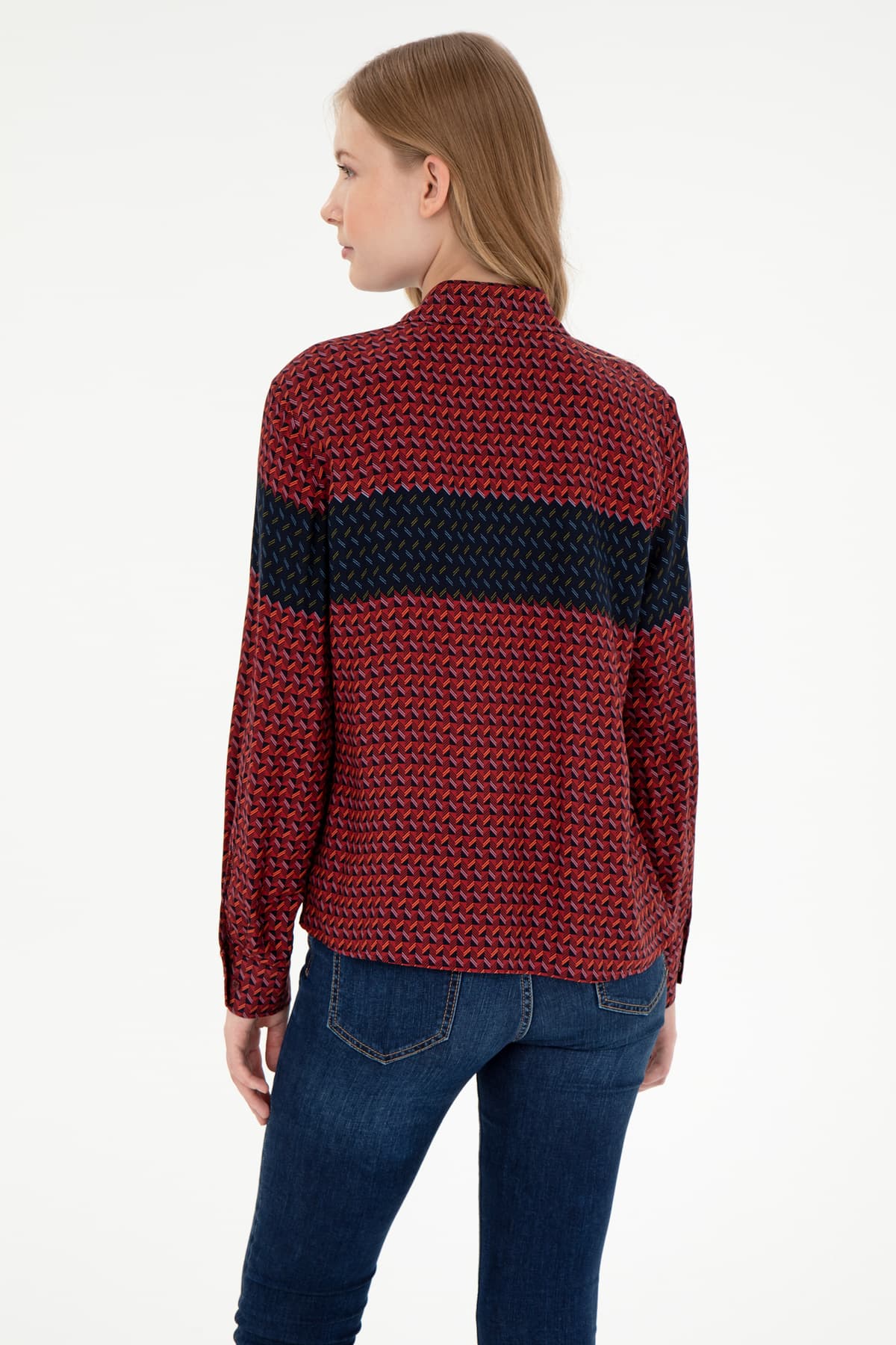 پیراهن زنانه U.S. Polo Assn. زرشکی آستین بلند مدل 50291099-VR014 پیراهن زنانه U.S. Polo Assn. زرشکی آستین بلند مدل 50291099-VR014