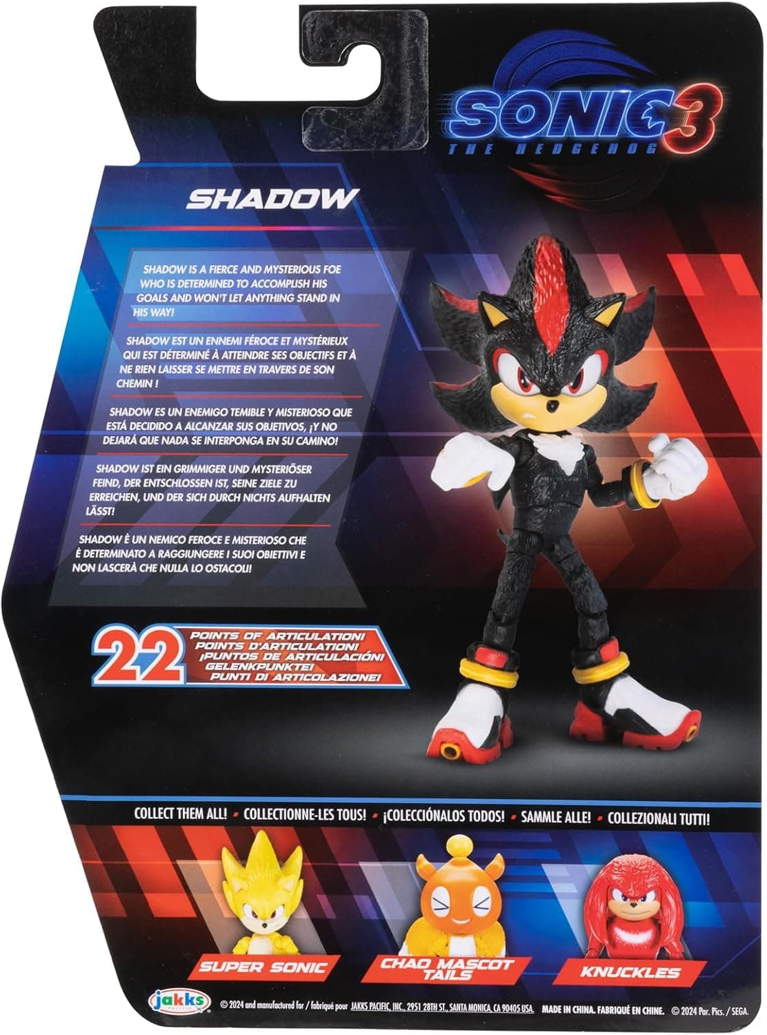 فیگور اکشن 5 اینچی Sonic The Hedgehog شخصیت Shadow مدل SONIC THE HEDGEHOG 3 فیگور اکشن 5 اینچی Sonic The Hedgehog شخصیت Shadow مدل SONIC THE HEDGEHOG 3