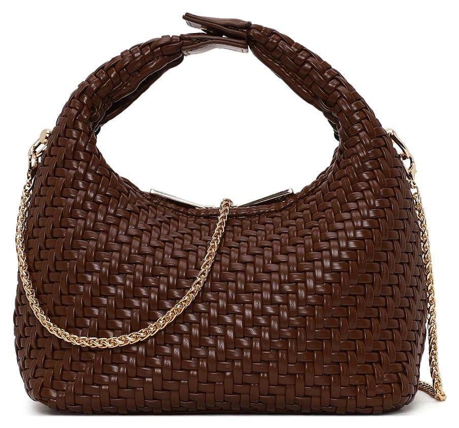 کیف دستی زنانه Derimod بافتنی قهوهای با بند زنجیری بلند مدل 26SBD264229 کیف دستی زنانه Derimod بافتنی قهوهای با بند زنجیری بلند مدل 26SBD264229