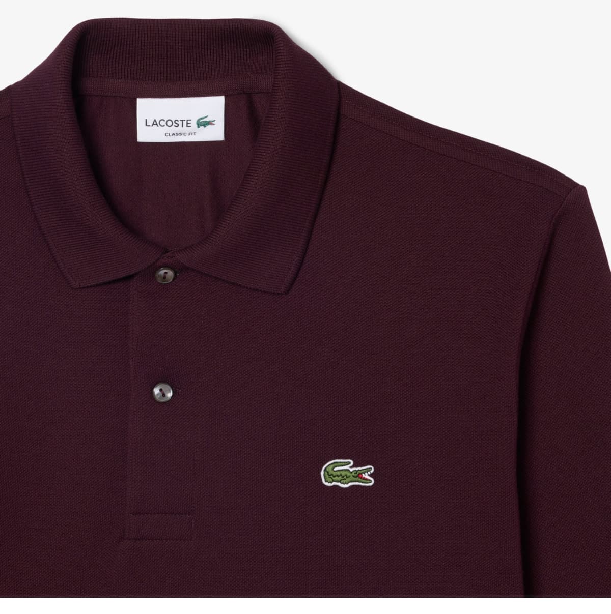 پولو مردانه Lacoste آستین بلند فیت کلاسیک زرشکی مدل L.12.12 پولو مردانه Lacoste آستین بلند فیت کلاسیک زرشکی مدل L.12.12