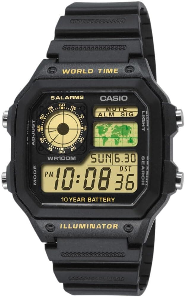 ساعت مچی مردانه Casio دیجیتال مشکی مدل AE-1200WH-1BVDF ساعت مچی مردانه Casio دیجیتال مشکی مدل AE-1200WH-1BVDF