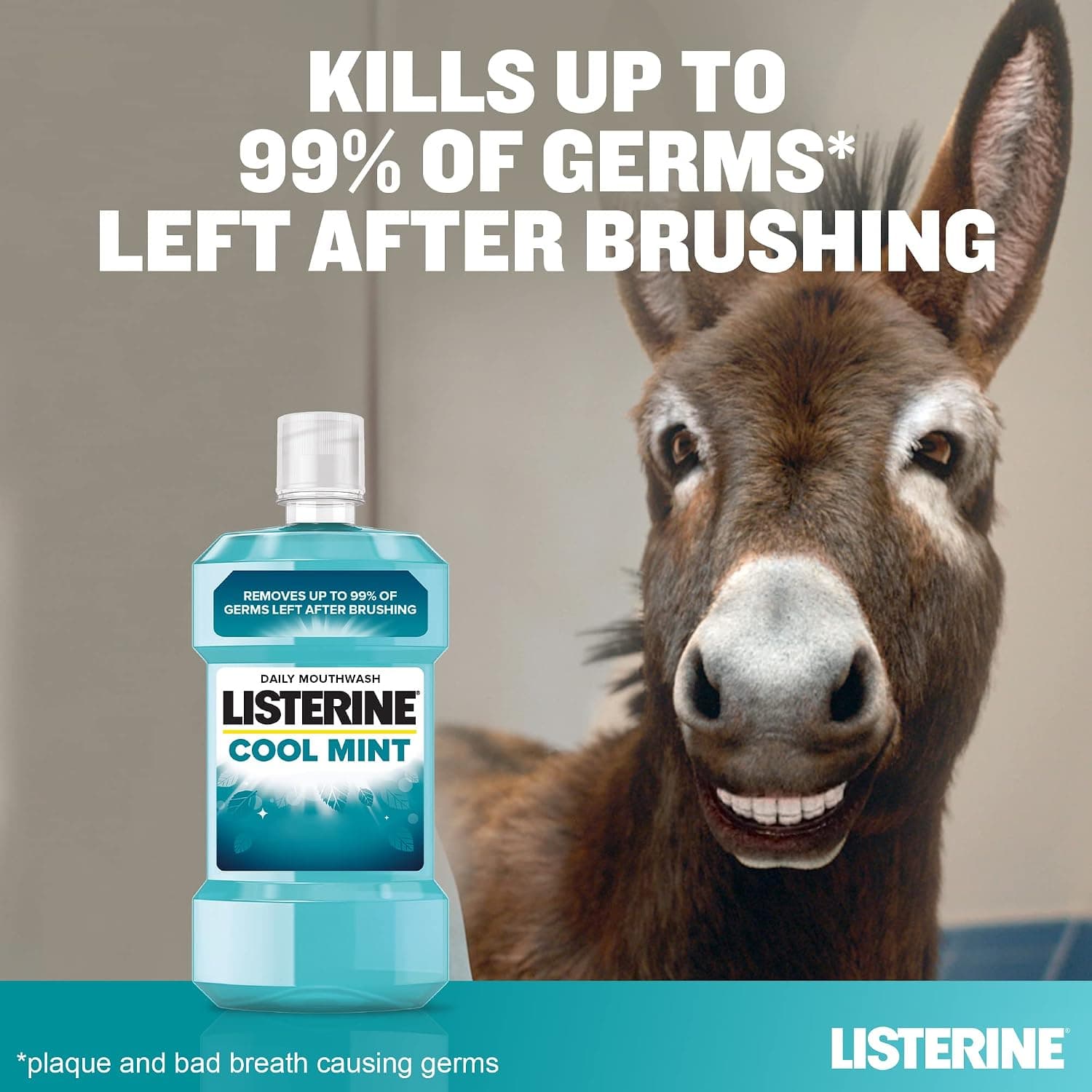 دهانشویه Listerine با طعم نعناع خنک، 6X 500ml، آبی دهانشویه Listerine با طعم نعناع خنک، 6X 500ml، آبی