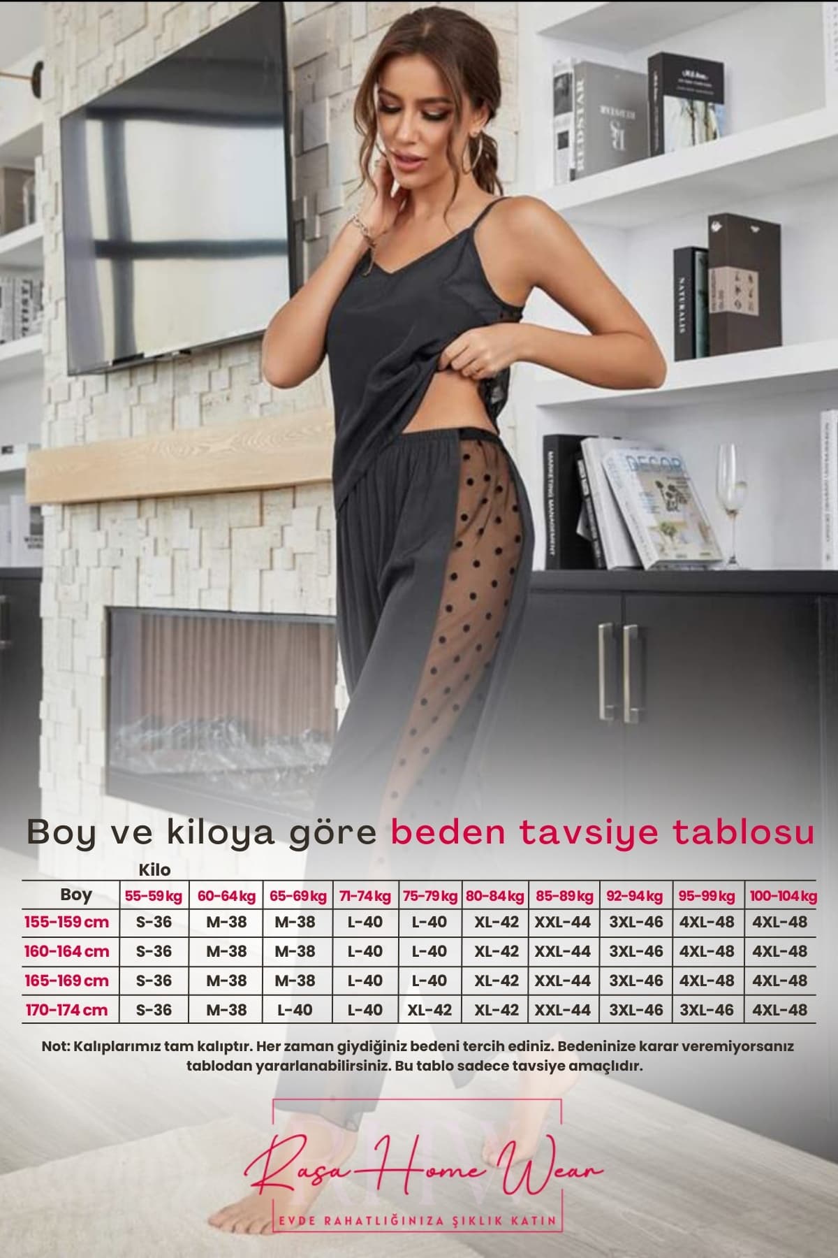 ست پیژامه زنانه Rasabeauty Rasa Bambu توری بندی سیاه ست پیژامه زنانه Rasabeauty Rasa Bambu توری بندی سیاه