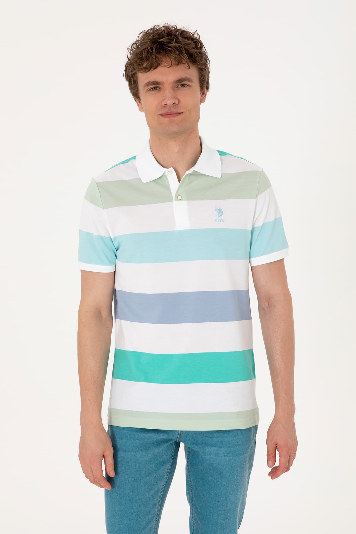 تیشرت مردانه U.S. Polo Assn. آبی فیروزهای مدل 50299945-VR007 تیشرت مردانه U.S. Polo Assn. آبی فیروزهای مدل 50299945-VR007
