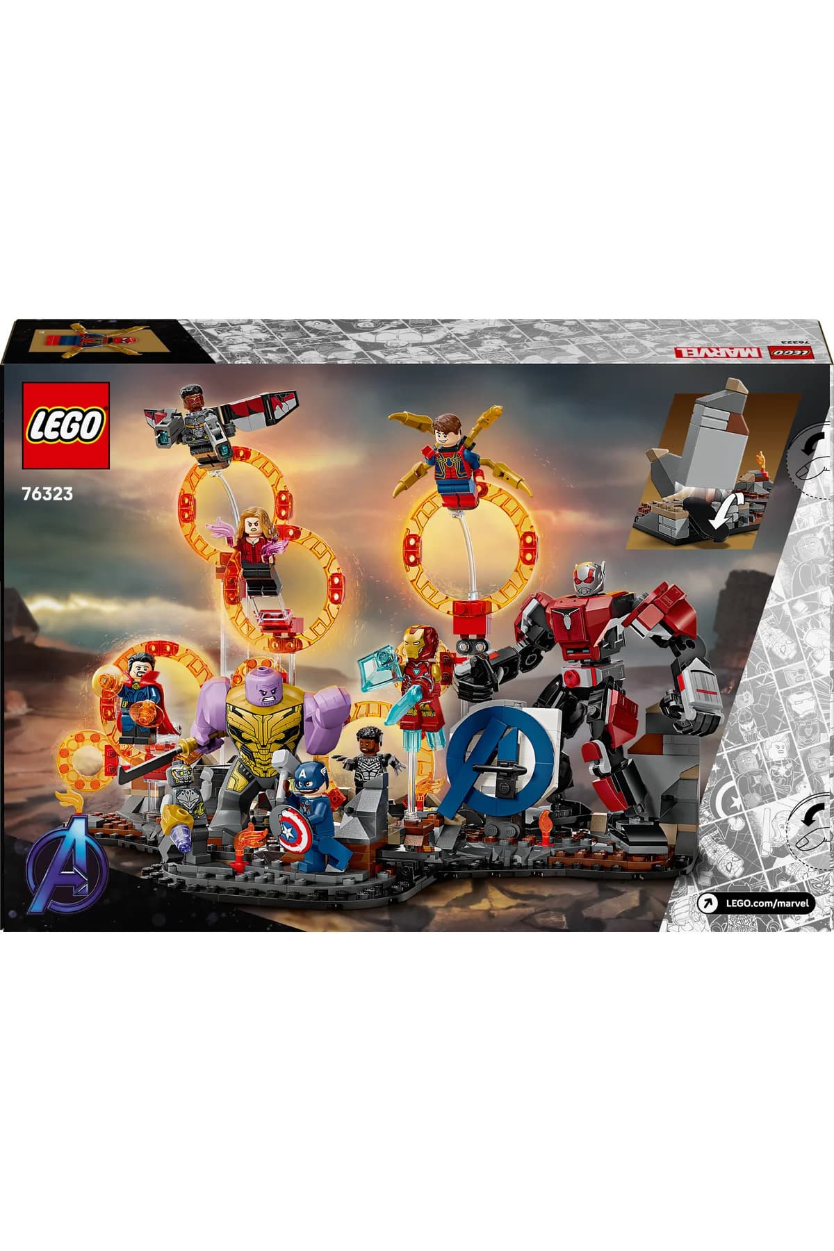 ست ساختنی اسباببازی 10+ لگو Marvel Avengers: Endgame Son Savaş مدل 76323 شامل 621 قطعه ست ساختنی اسباببازی 10+ لگو Marvel Avengers: Endgame Son Savaş مدل 76323 شامل 621 قطعه