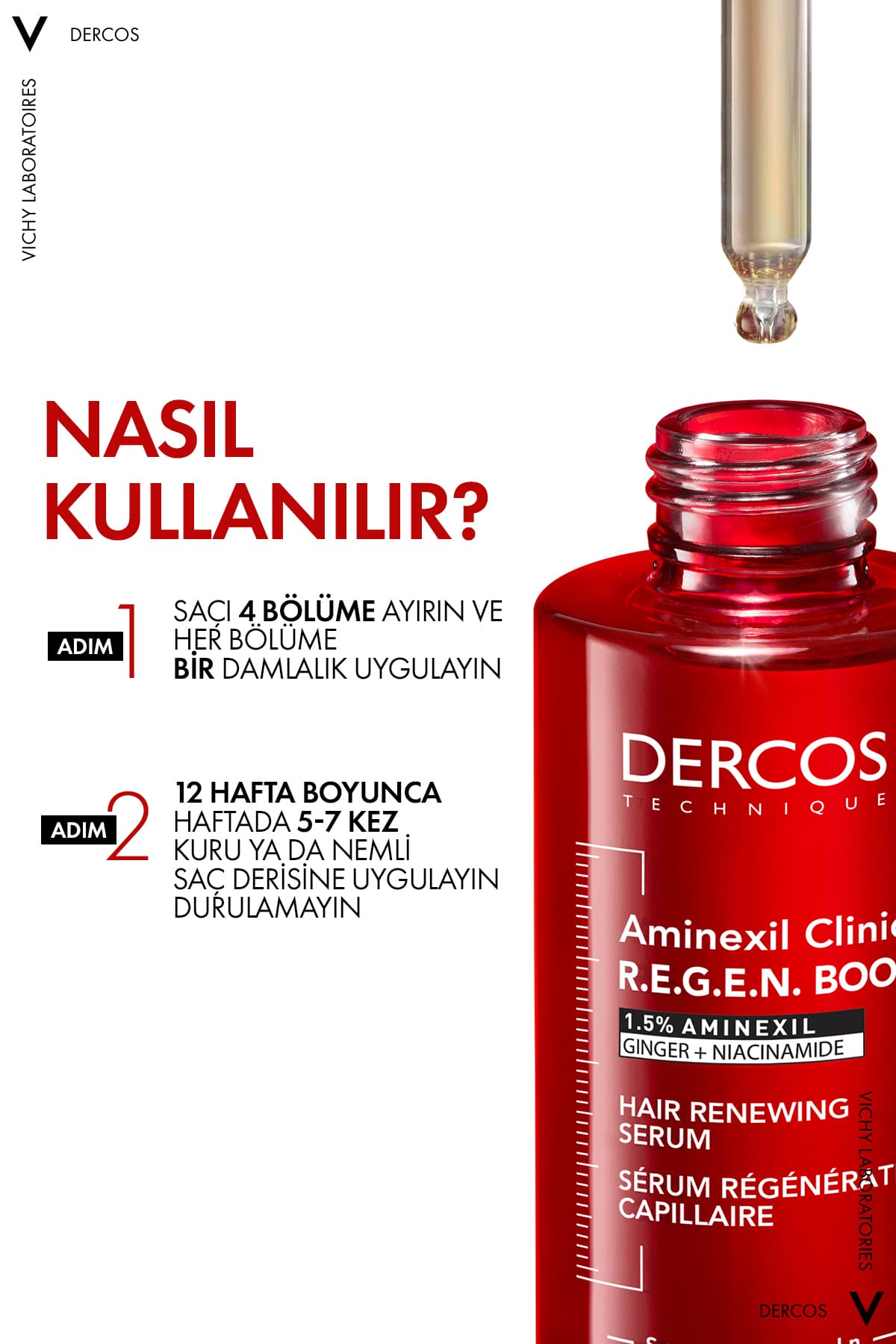 سرم ضد ریزش مو زنانه و مردانه Vichy Dercos R.E.G.E.N. Booster 90ml سرم ضد ریزش مو زنانه و مردانه Vichy Dercos R.E.G.E.N. Booster 90ml