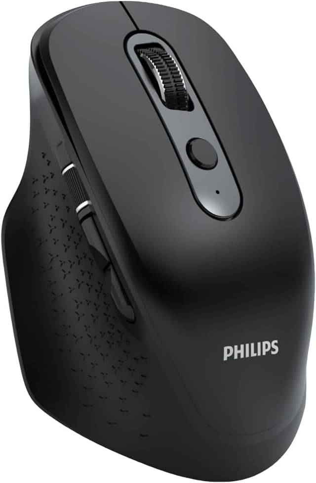 ماوس PHILIPS ارگونومیک بیصدا مشکی 8 کلیده دوحالته Bluetooth و 2.4G مدل SPK7818 با دقت 3200 DPI ماوس PHILIPS ارگونومیک بیصدا مشکی 8 کلیده دوحالته Bluetooth و 2.4G مدل SPK7818 با دقت 3200 DPI