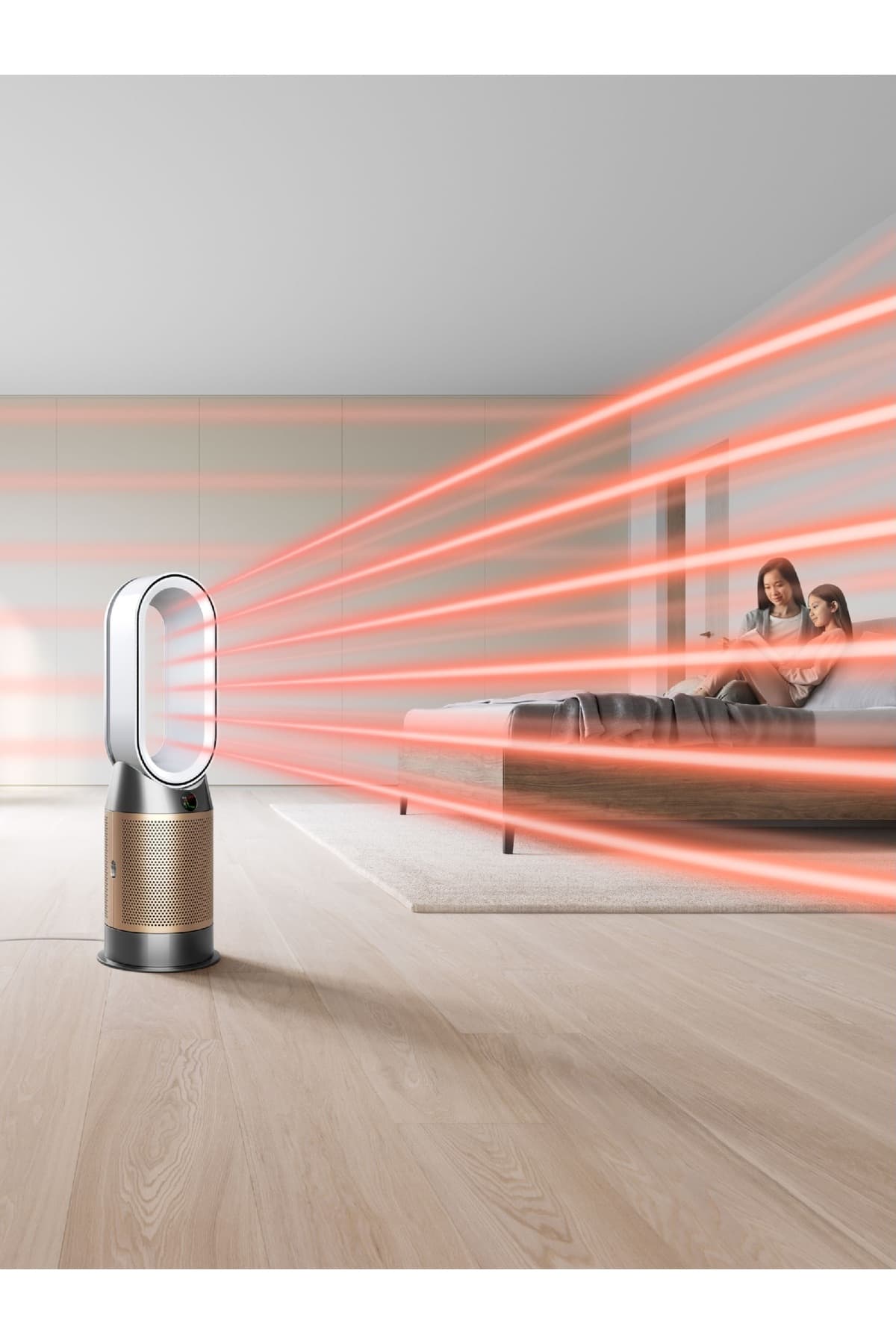 دستگاه تصفیه هوا DYSON Hot+Cool HP2 De-NOx سفید و طلایی دستگاه تصفیه هوا DYSON Hot+Cool HP2 De-NOx سفید و طلایی
