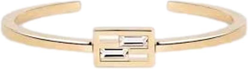 دستبند زنانه FENDI بازویی کریستال و طلایی مدل Baguette دستبند زنانه FENDI بازویی کریستال و طلایی مدل Baguette