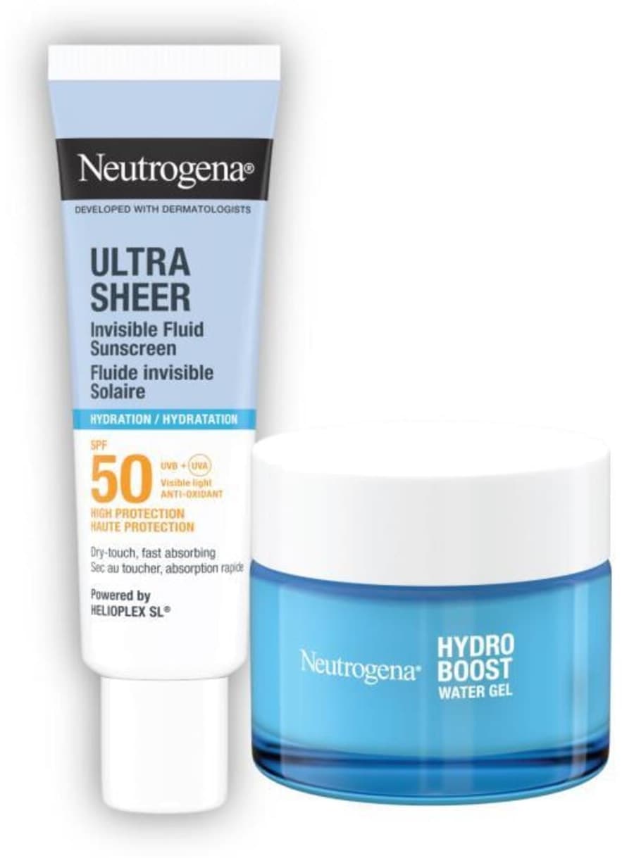 ضد آفتاب صورت Neutrogena Ultra Sheer Hydrating Fluid SPF50 50 ml + Water Gel ضد آفتاب صورت Neutrogena Ultra Sheer Hydrating Fluid SPF50 50 ml + Water Gel