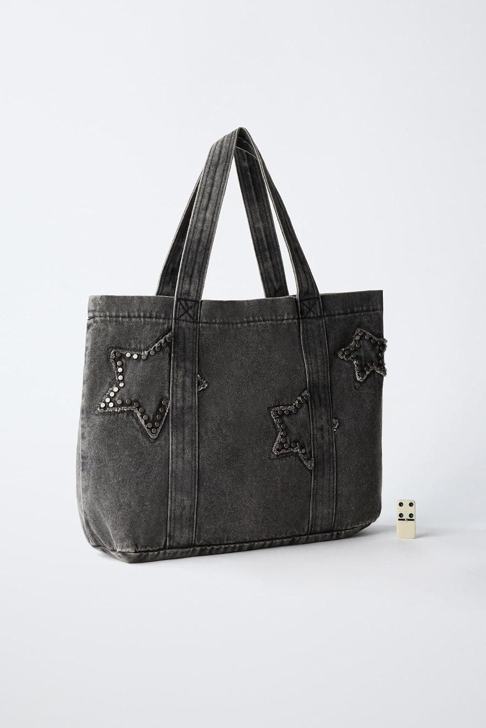 کیف توت زنانه Zara دنیم ستارهدار کیف توت زنانه Zara دنیم ستارهدار
