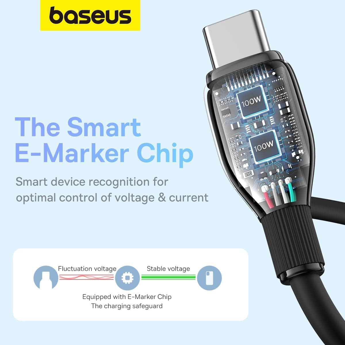 کابل Type-C به Type-C Baseus Pudding با قابلیت شارژ سریع 100W، 1.2 متر، مشکی کابل Type-C به Type-C Baseus Pudding با قابلیت شارژ سریع 100W، 1.2 متر، مشکی