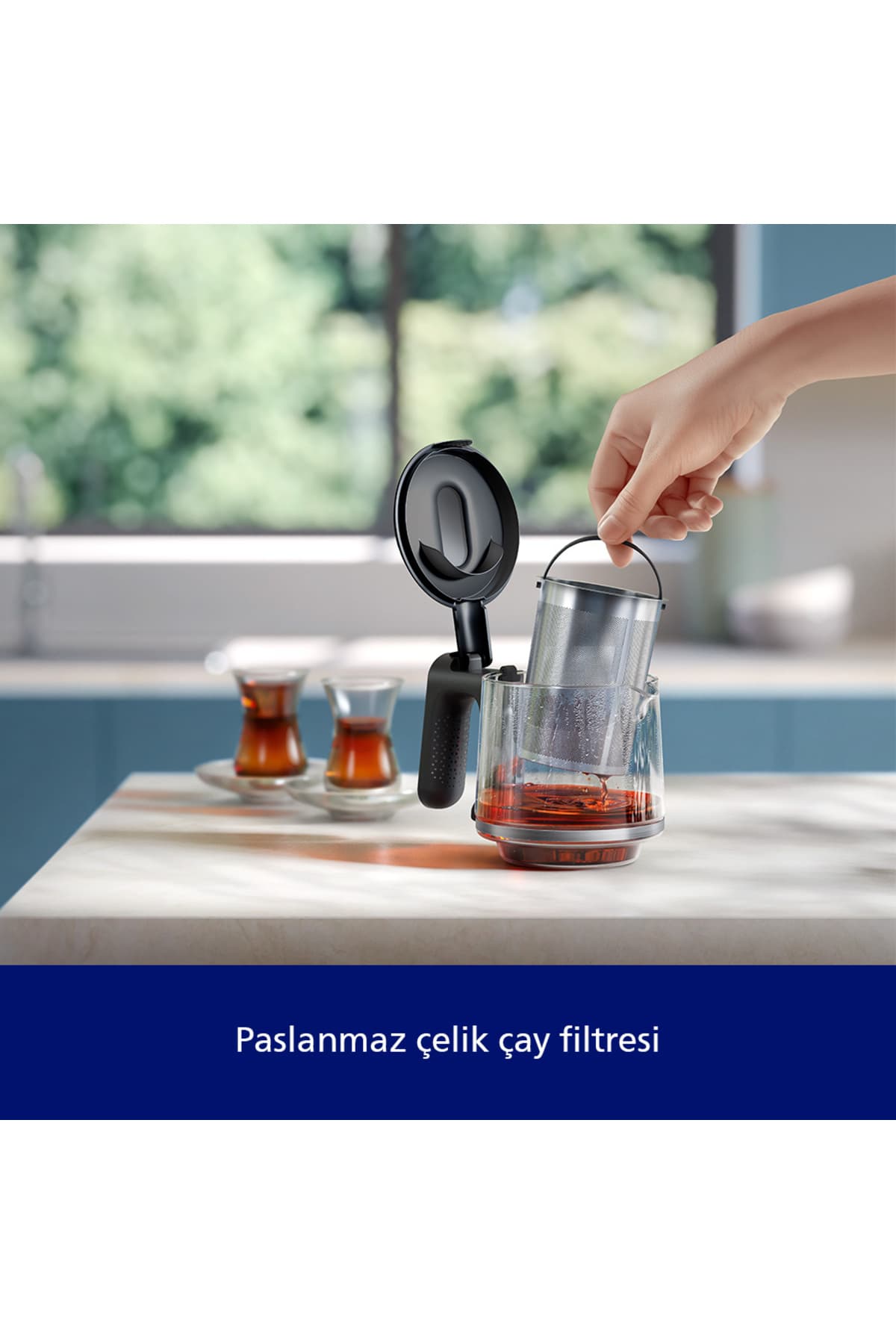 چایساز Philips سری 5000 با ظرفیت 1.8 Litre و توان 1900W با گرمنگهداری خودکار مدل HD7350/00 چایساز Philips سری 5000 با ظرفیت 1.8 Litre و توان 1900W با گرمنگهداری خودکار مدل HD7350/00