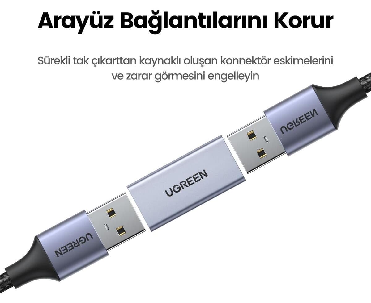 آداپتور Ugreen اتصالدهنده افزایش طول USB-A 3.0 آداپتور Ugreen اتصالدهنده افزایش طول USB-A 3.0