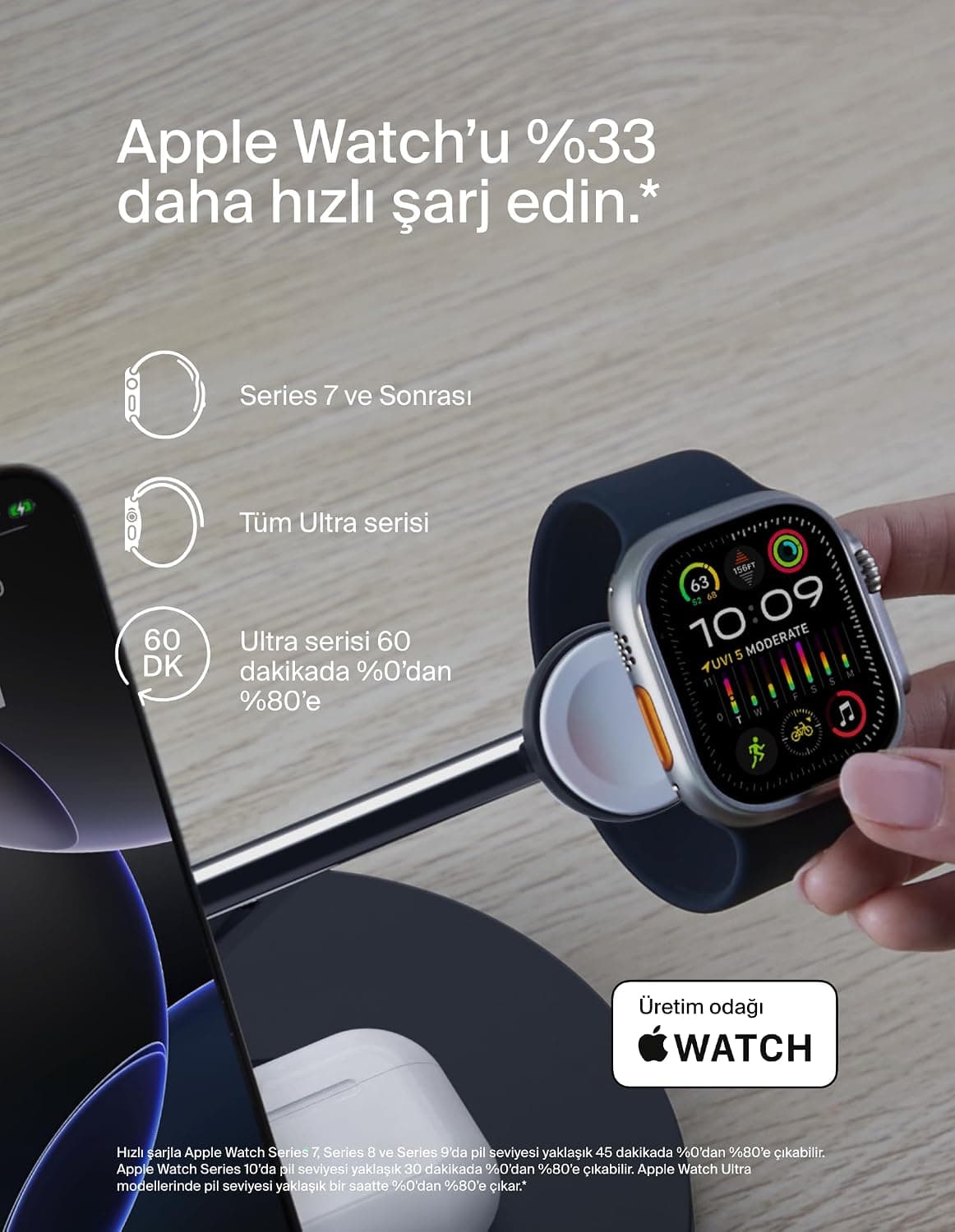 شارژر بیسیم ۳ در ۱ Belkin BoostCharge با Qi2 و MagSafe مشکی شارژر بیسیم ۳ در ۱ Belkin BoostCharge با Qi2 و MagSafe مشکی