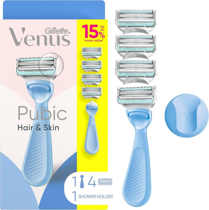 ماشین اصلاح بیکینی زنانه Gillette Venus با ۴ تیغ یدک ماشین اصلاح بیکینی زنانه Gillette Venus با ۴ تیغ یدک