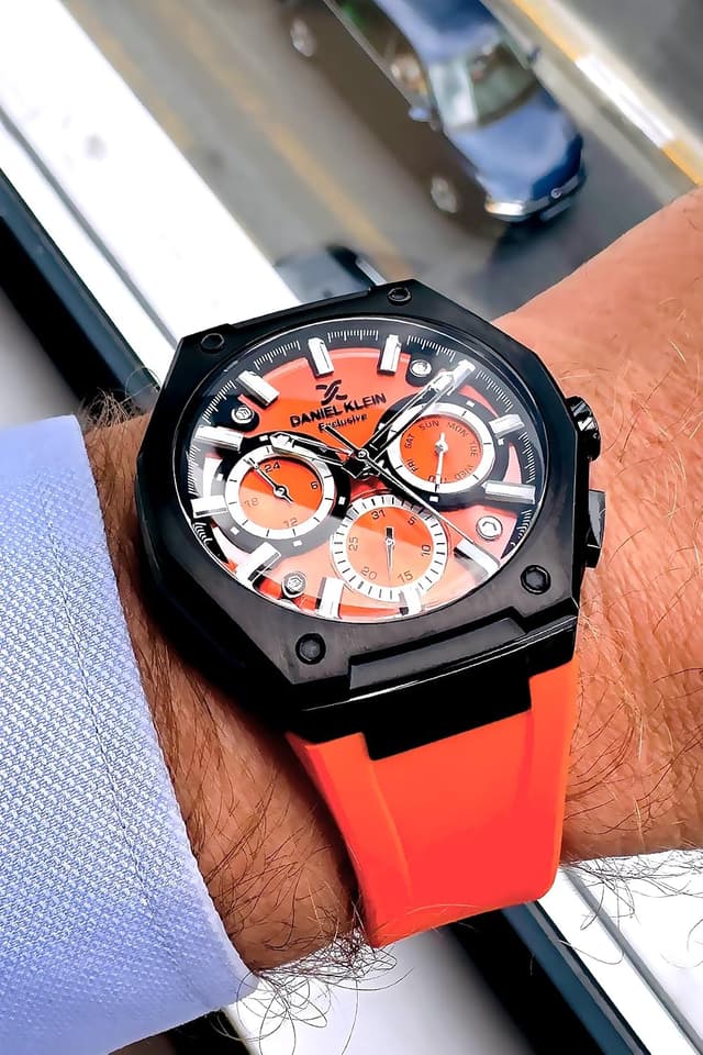 ساعت مچی مردانه Daniel Klein ضد آب بند سیلیکونی نارنجی مدل Dke2139C7 ساعت مچی مردانه Daniel Klein ضد آب بند سیلیکونی نارنجی مدل Dke2139C7
