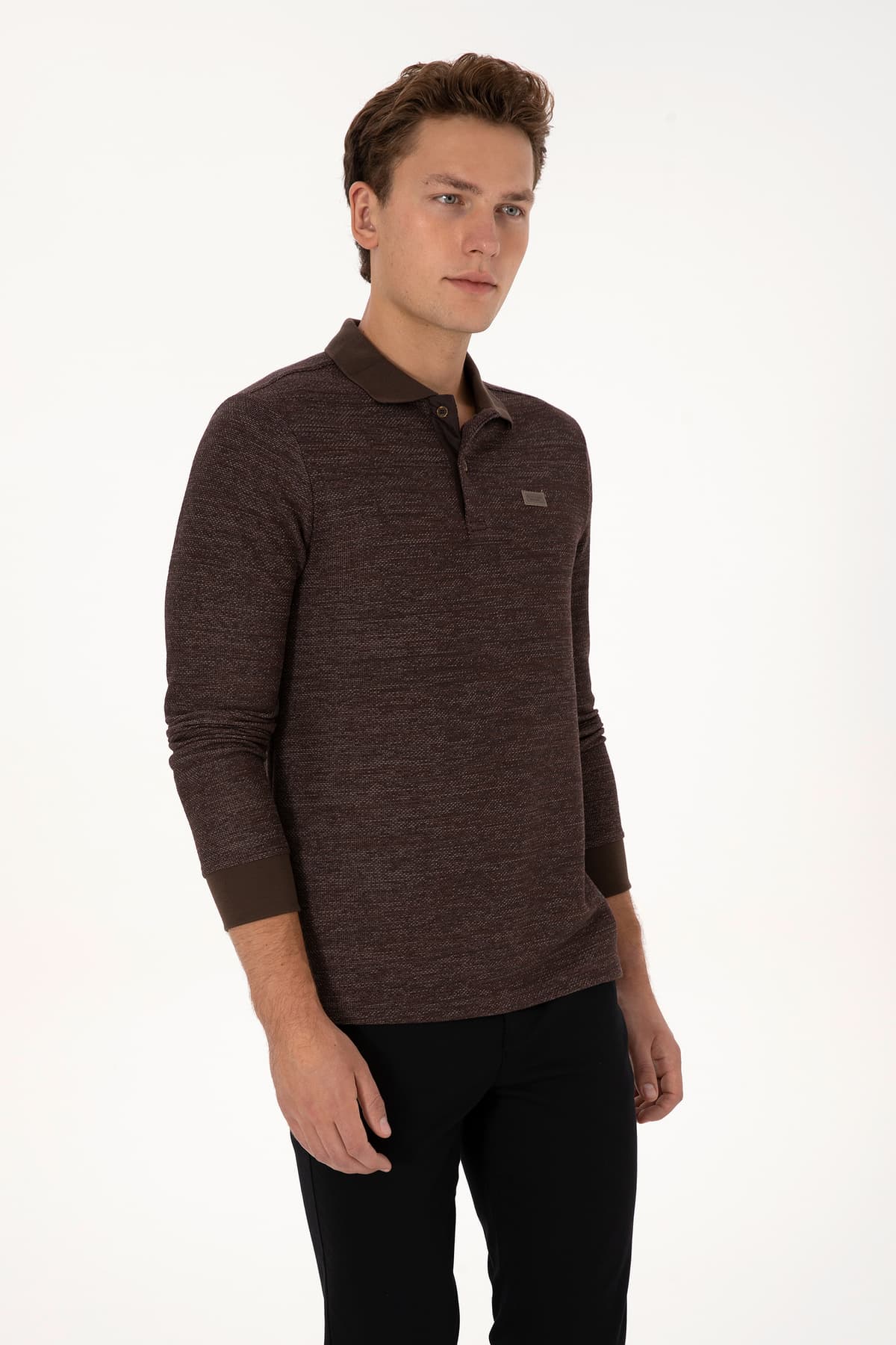 سوئیشرت مردانه U.S. Polo Assn. فیت معمولی یقه پولو قهوهای مدل 50307730-VR029 سوئیشرت مردانه U.S. Polo Assn. فیت معمولی یقه پولو قهوهای مدل 50307730-VR029