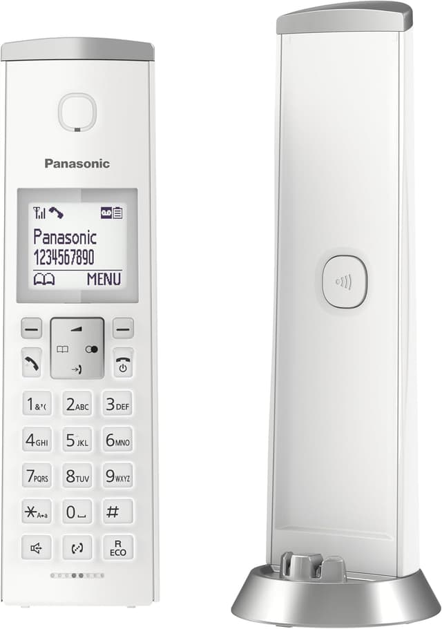 تلفن بی سیم Panasonic با پاسخگوی تلفنی مسدودکننده تماس سفید مدل KX-TGK222 تلفن بی سیم Panasonic با پاسخگوی تلفنی مسدودکننده تماس سفید مدل KX-TGK222